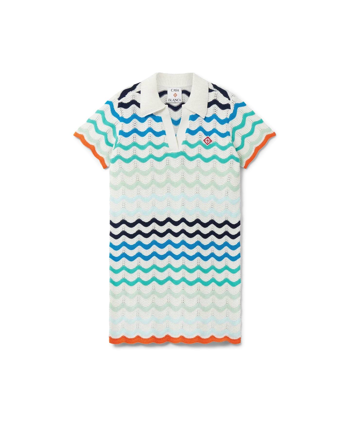 Gradient Wave Crochet Dress