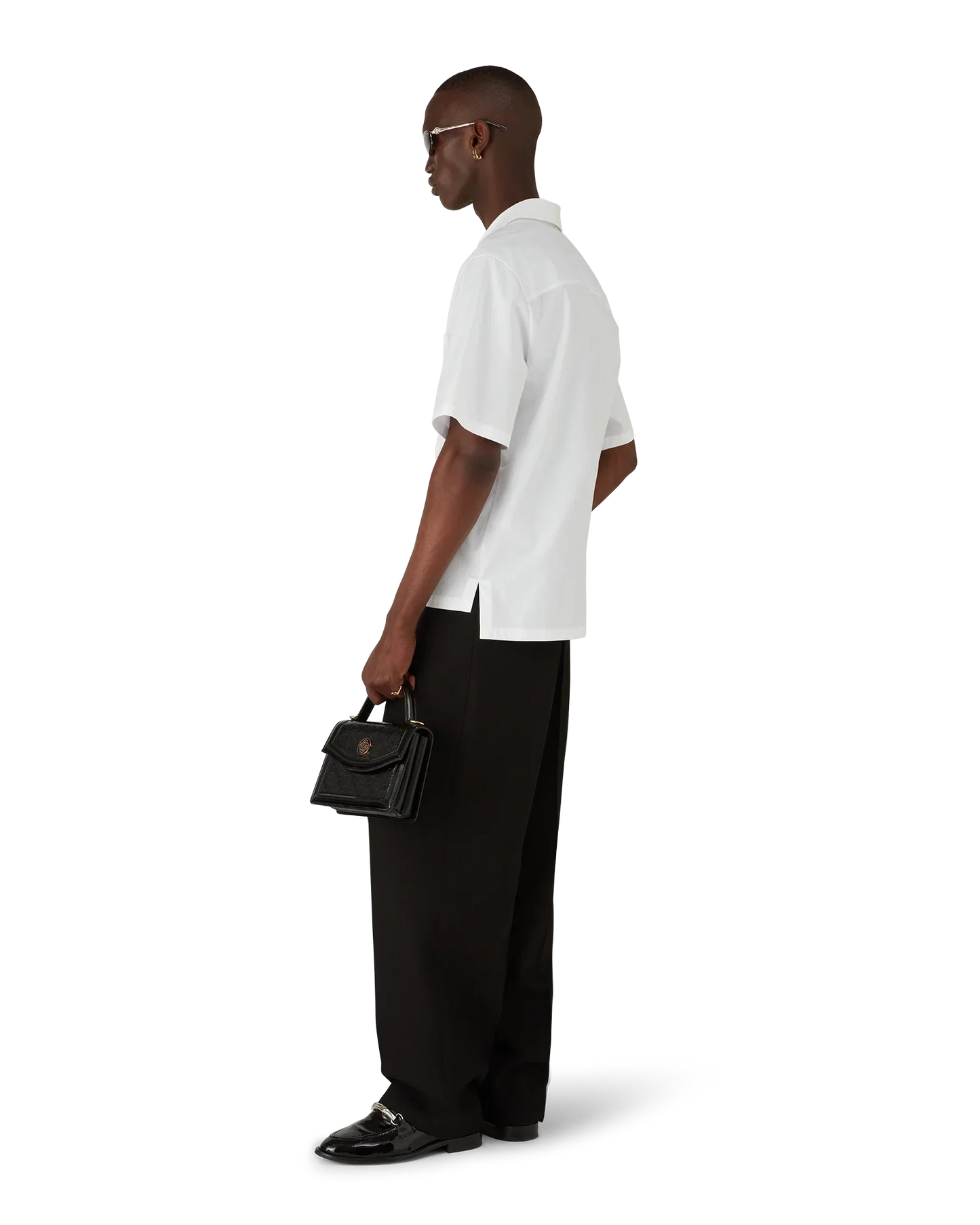 Cotton Poplin Embroidered Short Sleeve Shirt