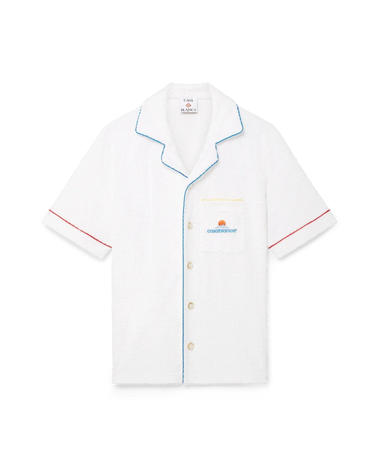 Monogram Jacquard Short Sleeve Towelling Shirt