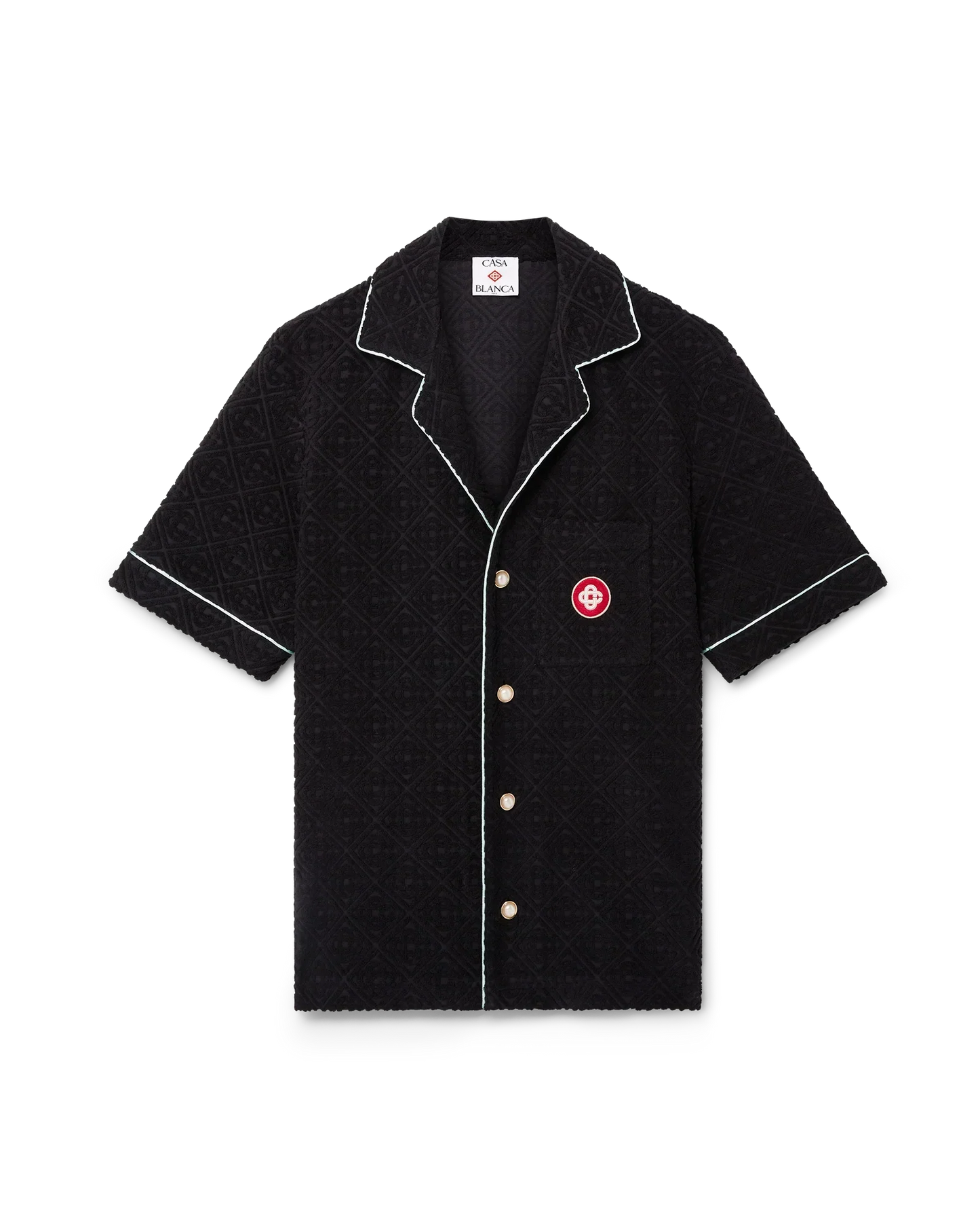 Monogram Jacquard Short Sleeve Towelling Shirt
