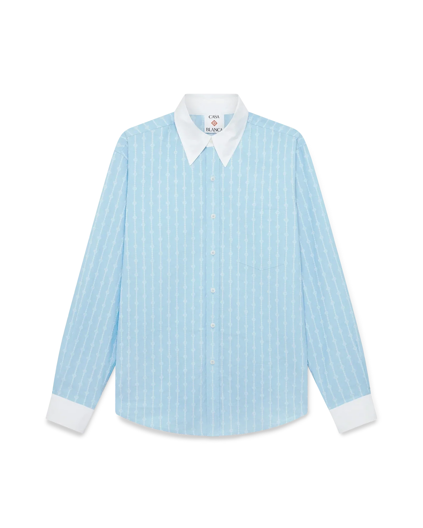 Laurel Stripe Long Sleeve Jacquard Shirt