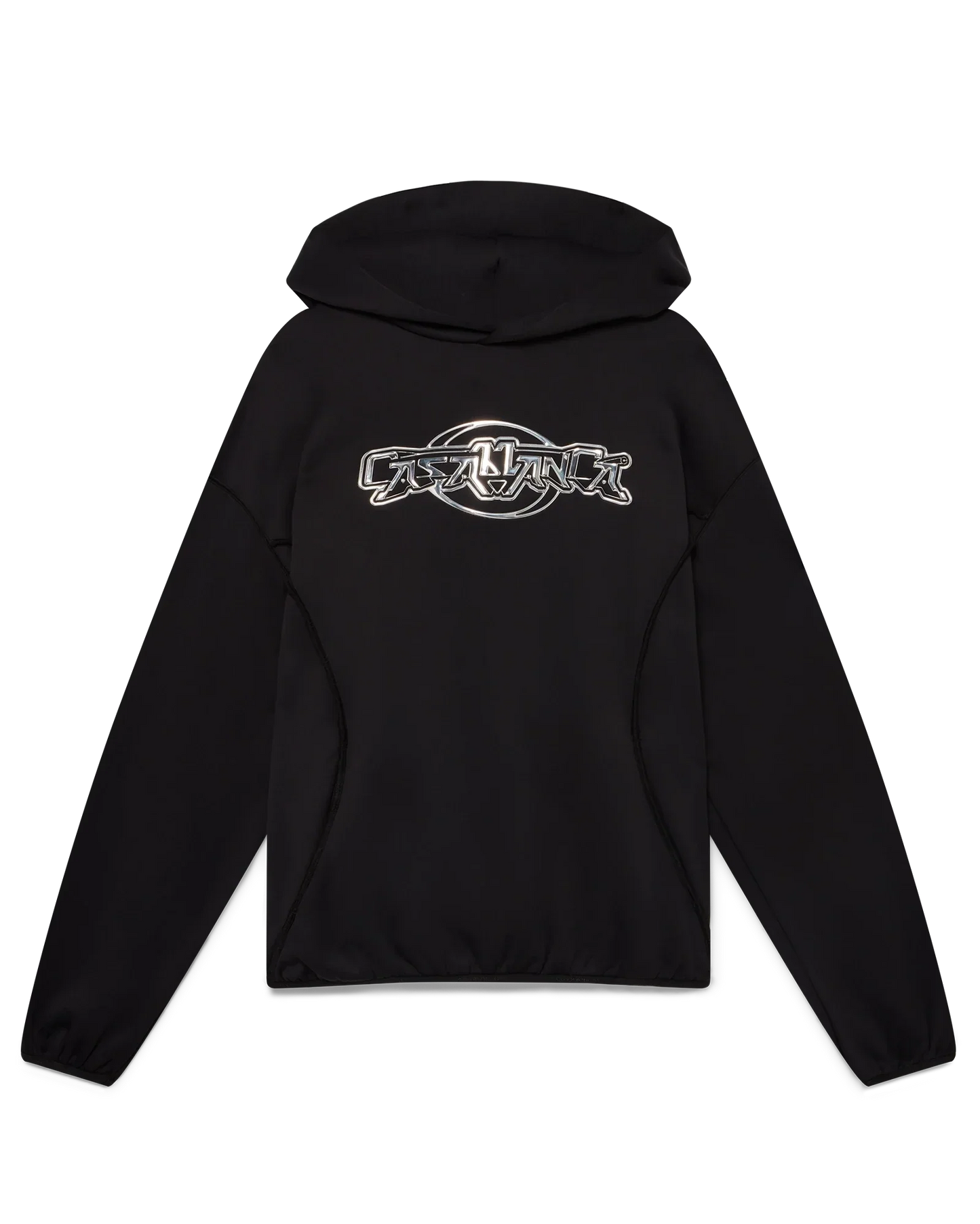 Oversized Panelled Hooded Sweatshirt