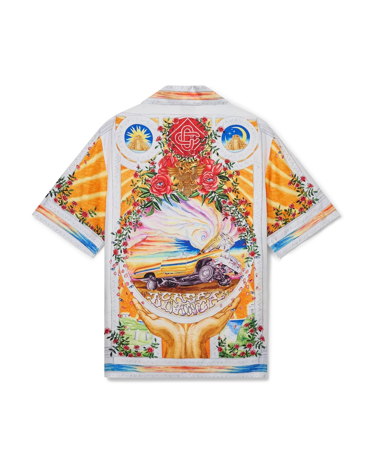 La Tornade De Rose Short Sleeve Silk Shirt